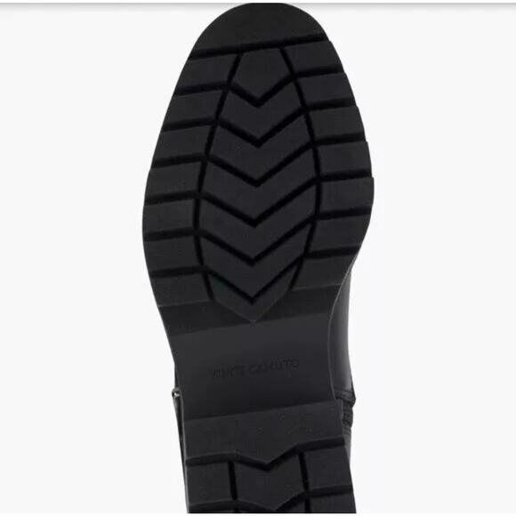 Vince Camuto Abrila Black Over-The-Knee Boot Sz 7 W-Calf Block Heel Lug Sole New - Picture 8 of 14